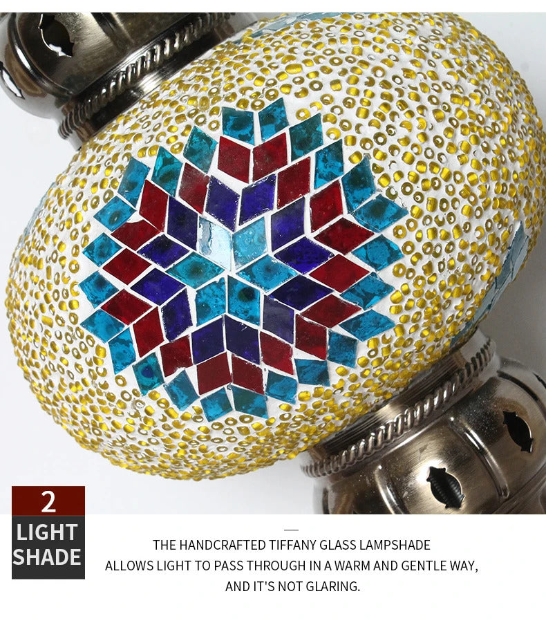 Turkish Mosaic Table Lamp Hand Crafted Decorative Lighting
