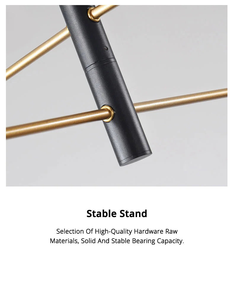 Nordic Minimalist Cone Shape chandelier Danish design black gold iron Pendant Light