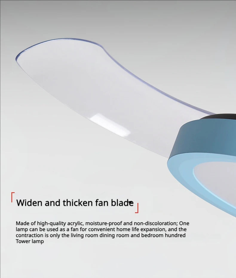 Children'S Room Invisible Fan Light Bedroom Quiet Ceiling Fan Light