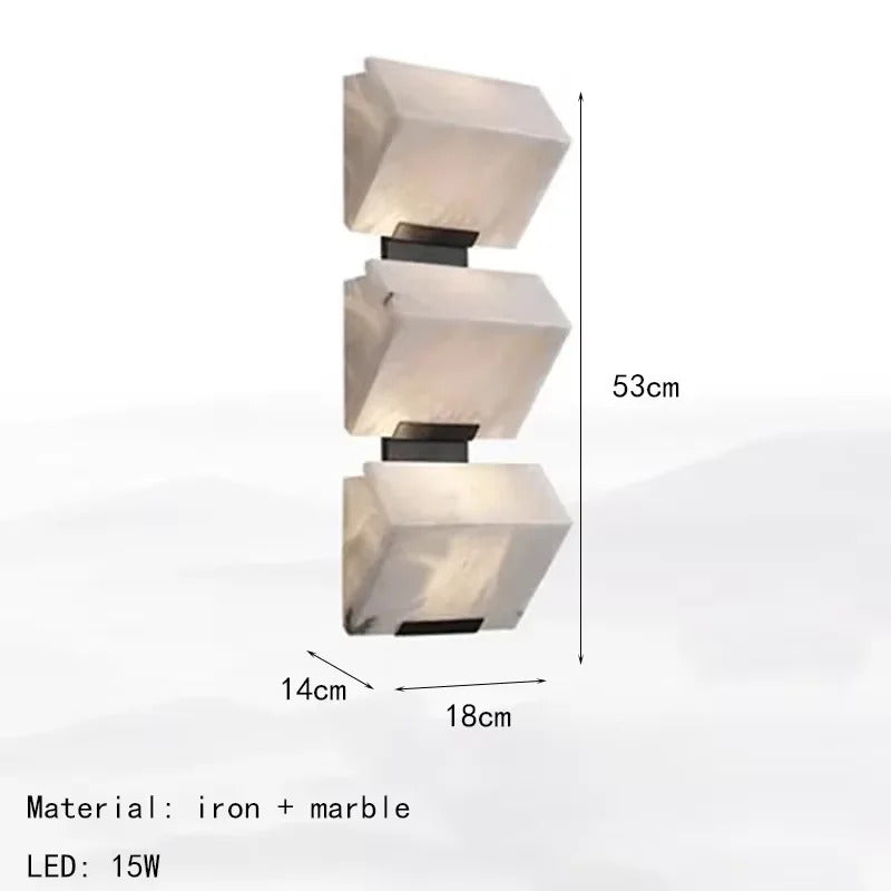 Modern Texture White Marble outdoor wall lamp corridor entry hall hotel bedside night lamp