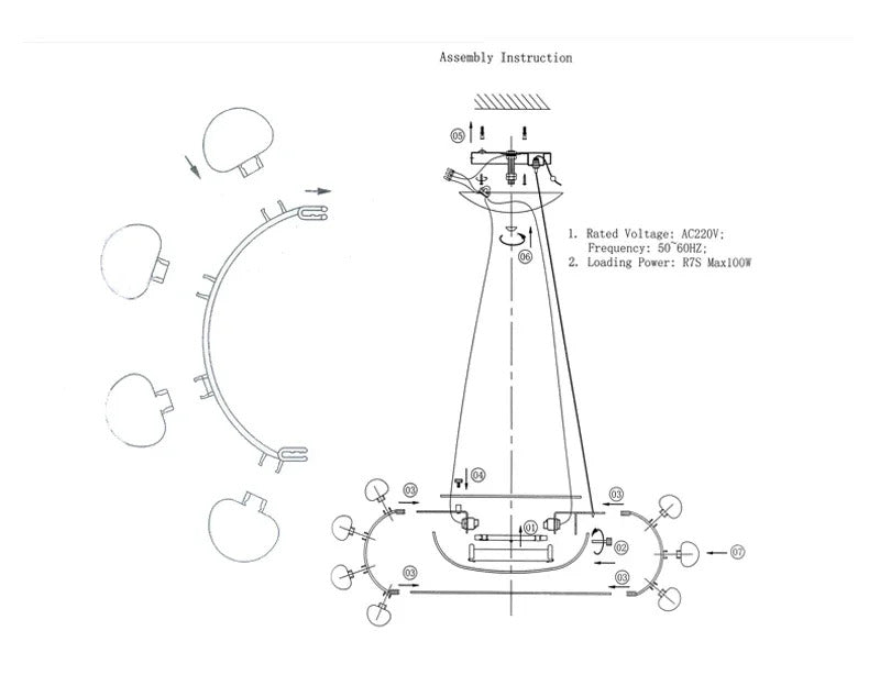 Nordic Foscarini Caboche LED Pendant Light Acrylic Ball Hanging Chandeliers Living Room Restaurant Decor Art Classical Luminaria