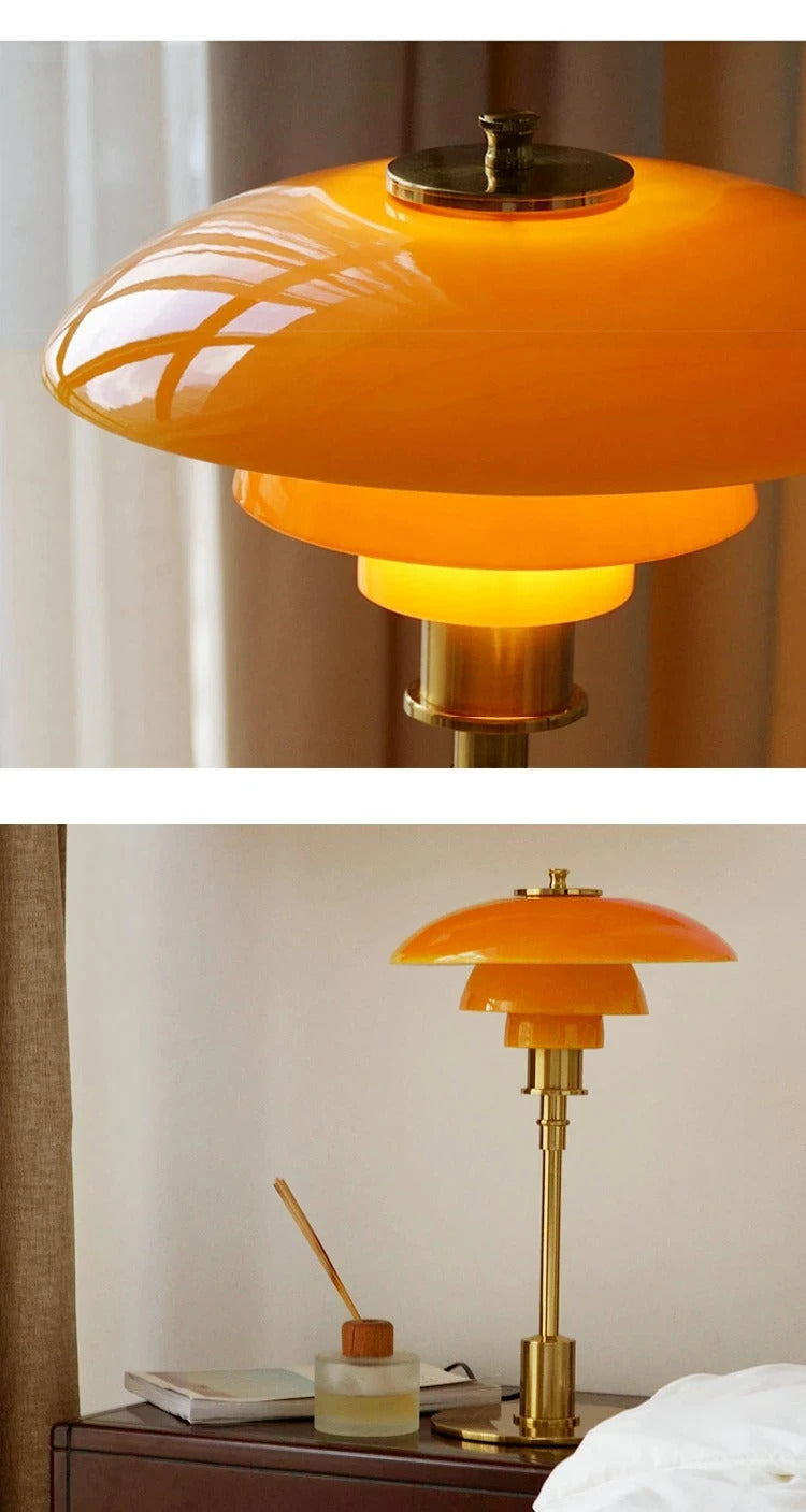 Danish Designer Pink Glass Table Lamp Nordic Modern High-end Reading LED Desk Light Living Room Bedroom Study Bedside Lamp