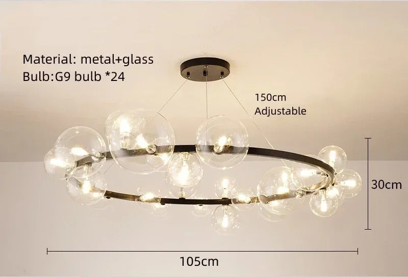 Lustres simples para iluminação interior, ideais para sala de estar, sala de jantar e quarto. Candeeiro suspenso com fio ajustável para uma decoração criativa da casa.