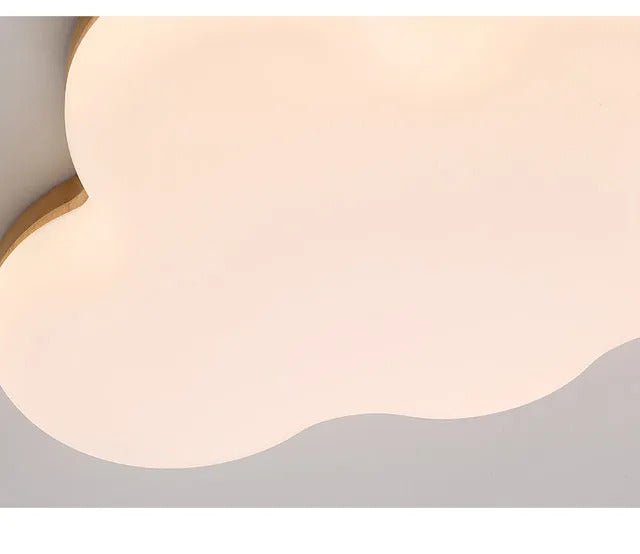 Modern Cloud Ceiling Light cute wooden cartoon Children's bedroom lighting