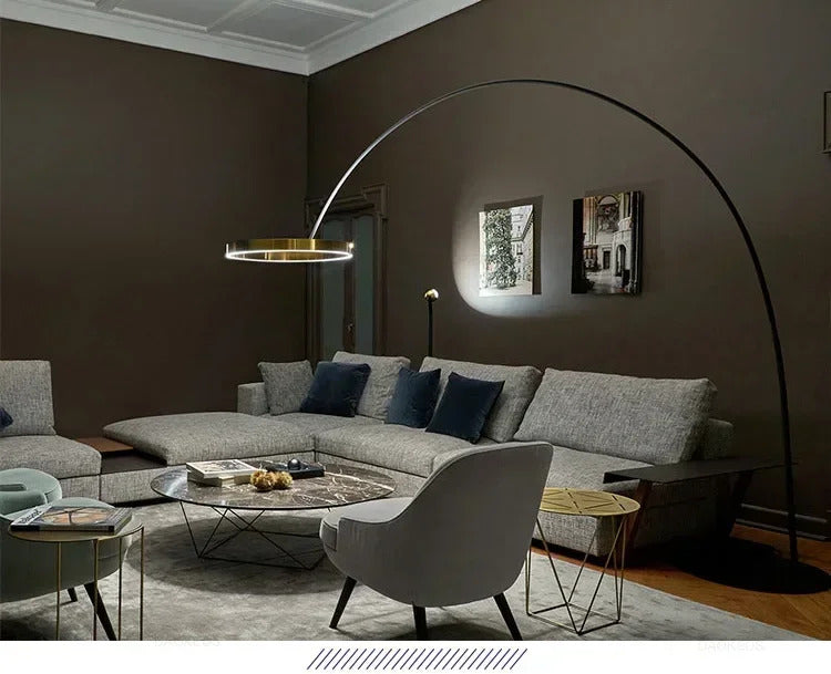LED Designer Fishing Floor Lamp Room Luxury Designer Vertical Lamps
