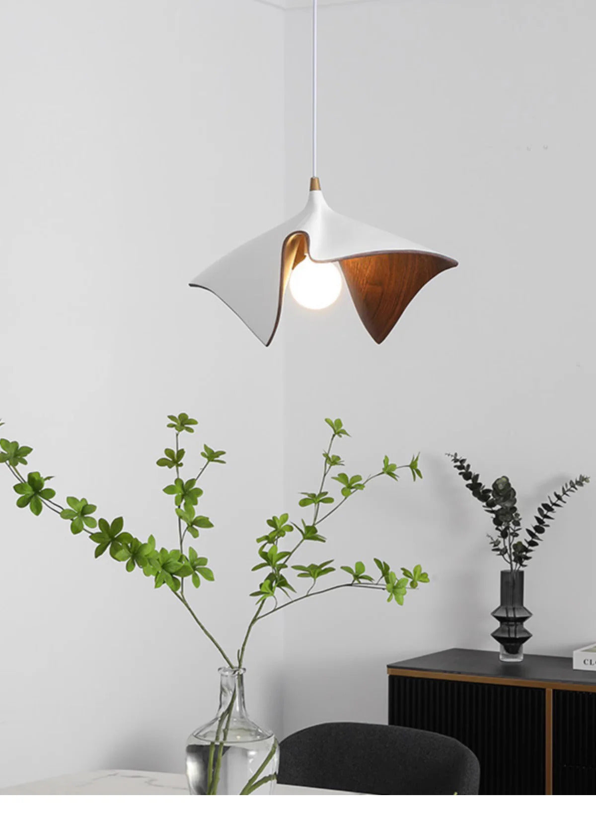 Candeeiro suspenso retro japonês de design exclusivo para restaurantes, mesa de jantar redonda moderna e minimalista, candeeiro suspenso artístico para balcão de bar.