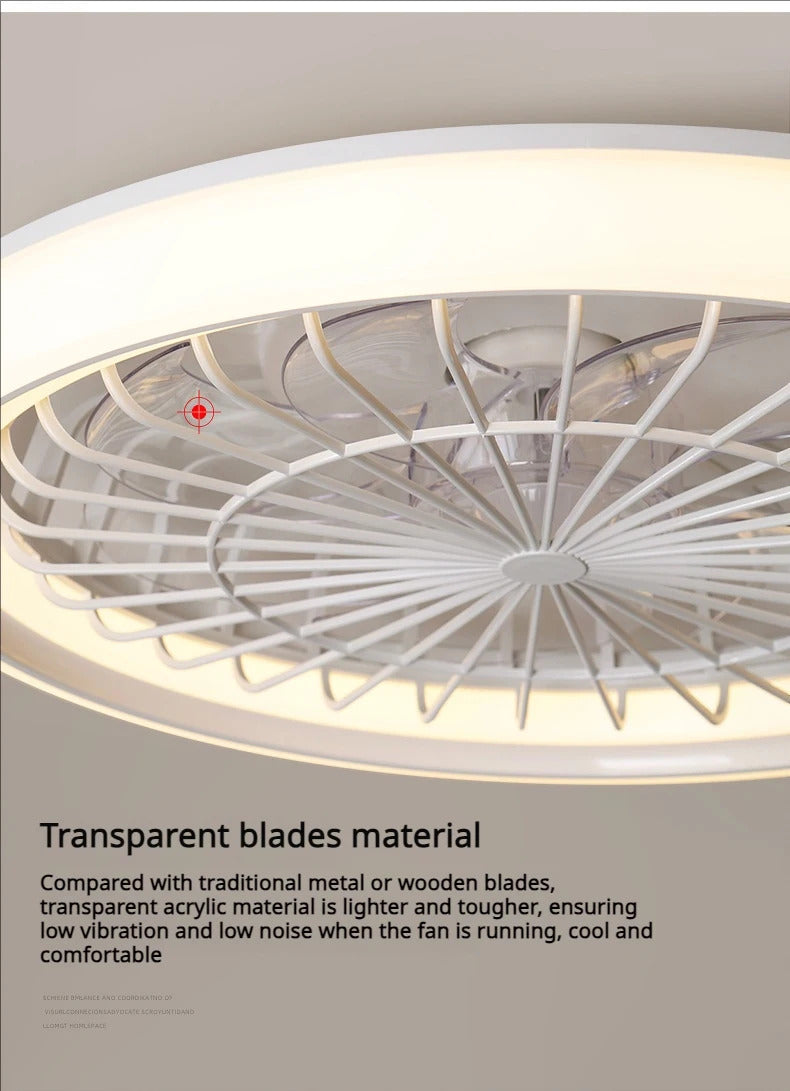 Minimalist Ceiling Fan Light Restaurant Full Spectrum Eye Protection Lamp