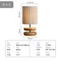 Japanese Bedside Walnut Solid Wood Table Lamp for Bedroom Designer Living Room Study Retro