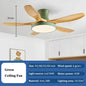 Nordic Large Ceiling Fans light Modern Natural wood color Simple Remote Control Ceiling Fan lamp