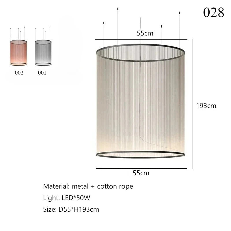 Spanish Tassel Chandelier Modern Villa Empty Stairs Living Dining Room Creative Chandelier