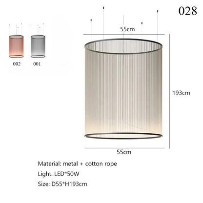 Spanish Tassel Chandelier Modern Villa Empty Stairs Living Dining Room Creative Chandelier