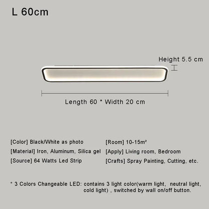 Modern with Remote Control Dimmable Flush Mount Bedroom Living Room Ceiling Light