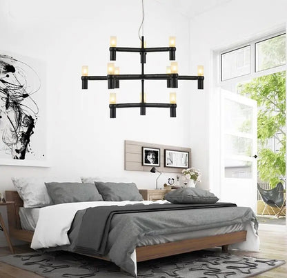 Crown Major Chandelier Nordic Tube Silver Chandelier Modern Led Luxury Chandelier