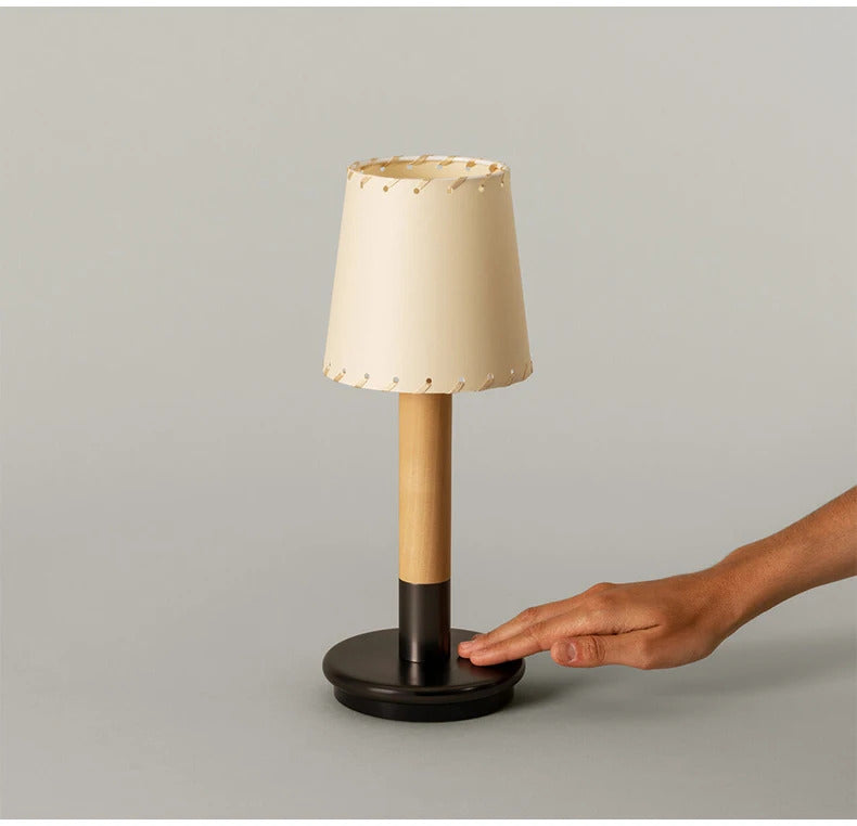 Spanish Creative Retro Nostalgic Rechargeable Table Lights LED Restaurant Bar Counter Bedroom Bedside Fabric Nighting Desk Lamps