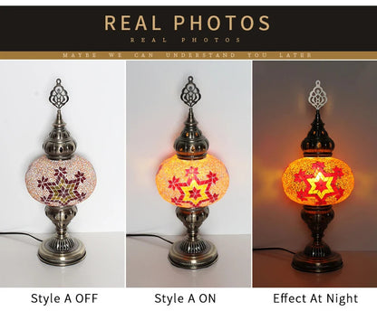 Turkish Mosaic Table Lamp Hand Crafted Decorative Lighting