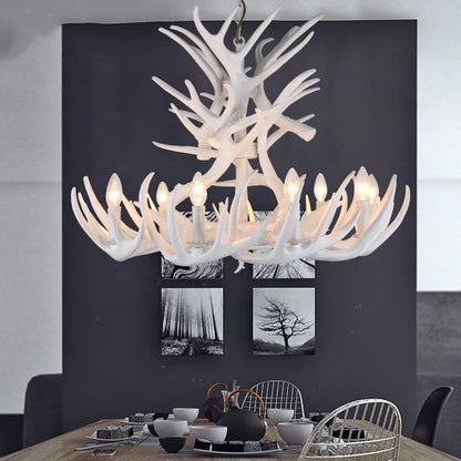 Rustic chandelier industrial wind lamps restaurant Internet cafe decoration antler lamp