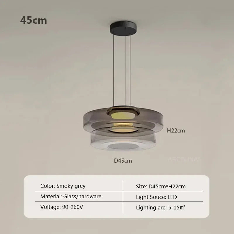 Nordic LED Glass Chandelier for Restaurant Bedroom Dining Room Table Glass Pendant Lights  Home Decoration