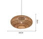 Natural Rattan wicker hanging lamp Chinese Style suspension