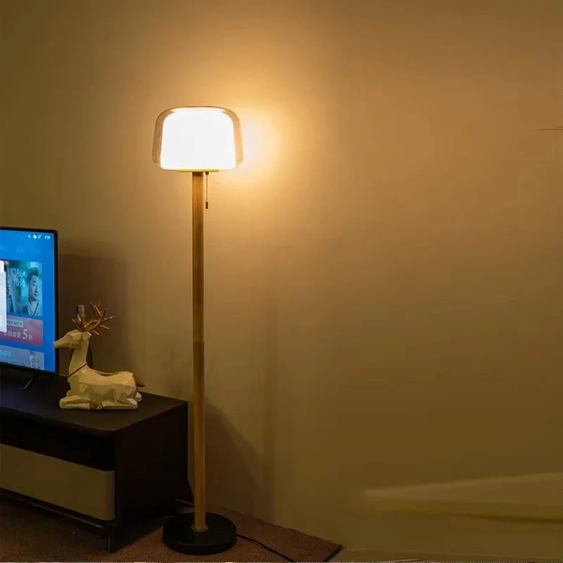 Modern Glass floor lamp Living Room Bedroom standing reading lamp