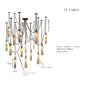 Marble Multi Light Pendant Chandelier Brass Alabaster Ceiling Chandelier Desigener For Living Dining Room Loft Staircase