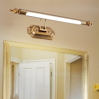 Europe Retro LED Mirror wall lamp Luxury gold bathroom cabinet mirror Headlight