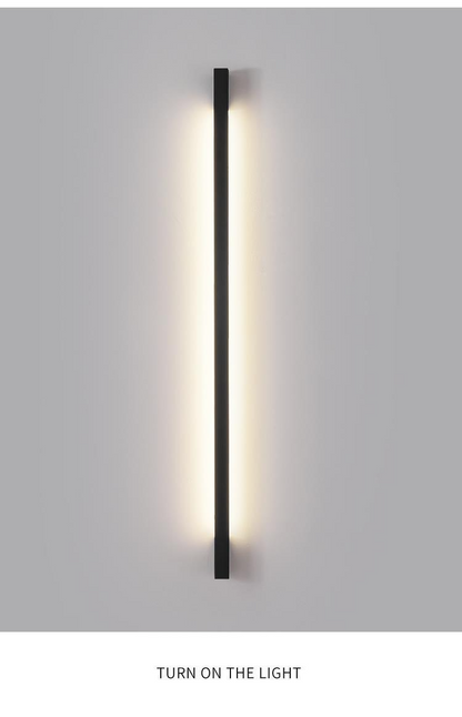Modern Black Long Strip Wall Lamp Outdoor waterproof Corridor staircase wall light
