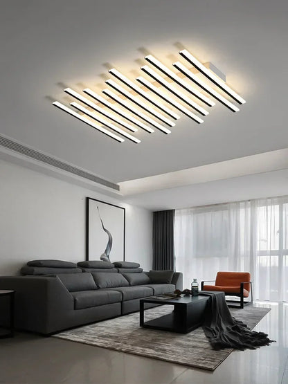 Art Fishbone Line Acrylic LED Ceiling Lamp Living Room Bedroom Lighting