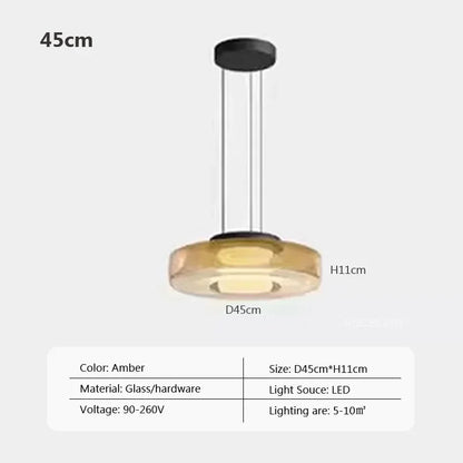 Nordic LED Glass Chandelier for Restaurant Bedroom Dining Room Table Glass Pendant Lights  Home Decoration