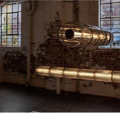 Restaurant Long Stripe Pendant Light Smoke Gray Glass Lampshade Nordic Led Hanging Light Living Dining Room Decor Pendant Lamp