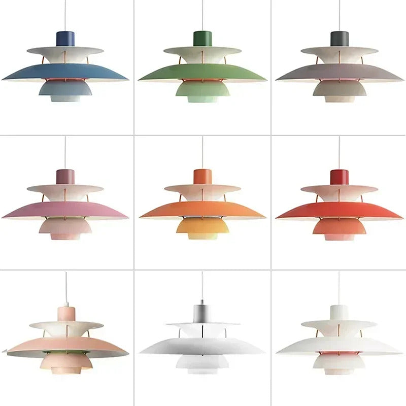 PH Pendant Lamp Danish Designer Umbrella Ceiling Chandelier Modern Colorful Led Pendant Lamp
