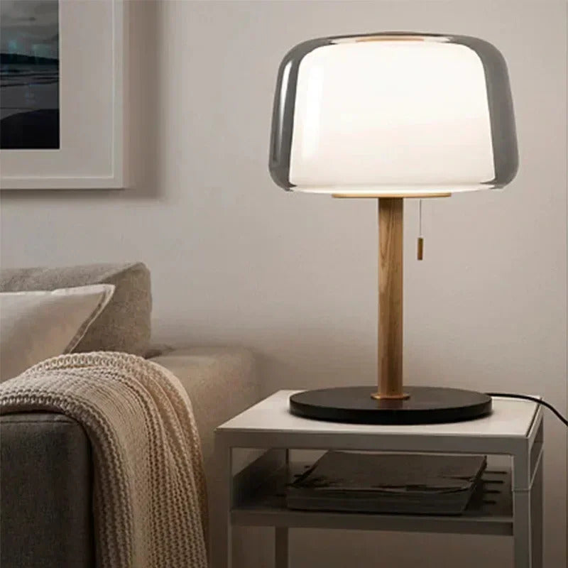 Nordic Bedroom Bedside Lamp Simple Cream Style Modern Design Room Decoration Study Glass LED Table Lamps