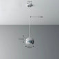 Nordic Plating Sliver Globe Ball Mirror Pendant Lights E27 Iron Hanging Lamp