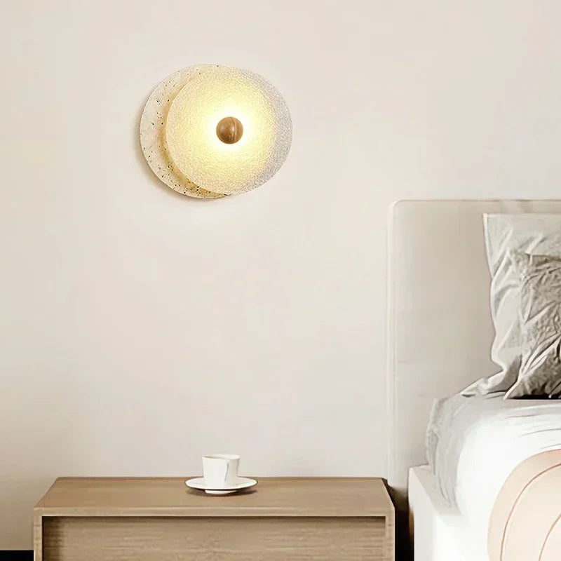 Lunara Textured Disc Wall Light
