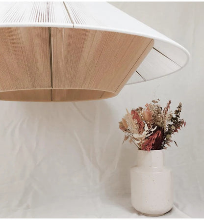 Vintage Wabi Sabi Pendant Lamp Hemp Rope Chandelier
