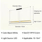 Nordic minimalist Linear Chandelier Modern black white industrial long Pendant Lamp