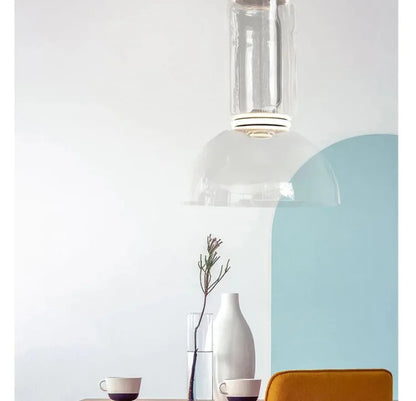 Italian Designer Glass Lampshade Pendant Light Minimalist LED Chandelier for Living Room Dining Table Home Decor