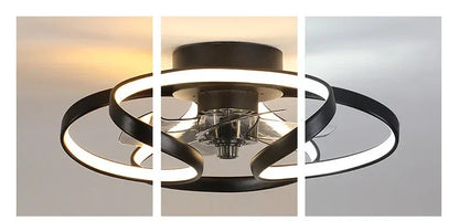 Nordic Intelligent Fan Light Color Dimming and Silent Remote Control Bedroom Lighting