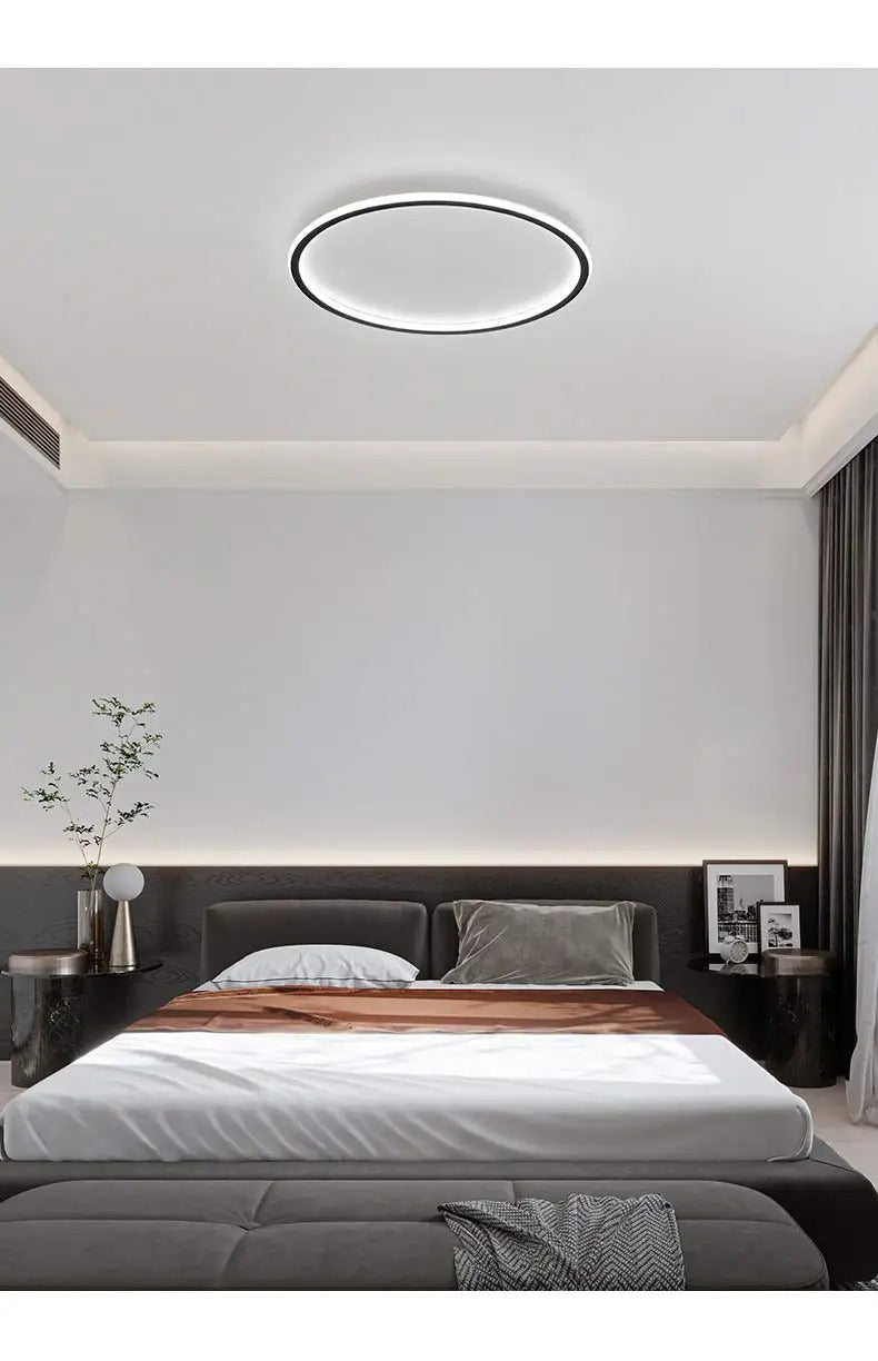Modern with Remote Control Dimmable Flush Mount Bedroom Living Room Ceiling Light