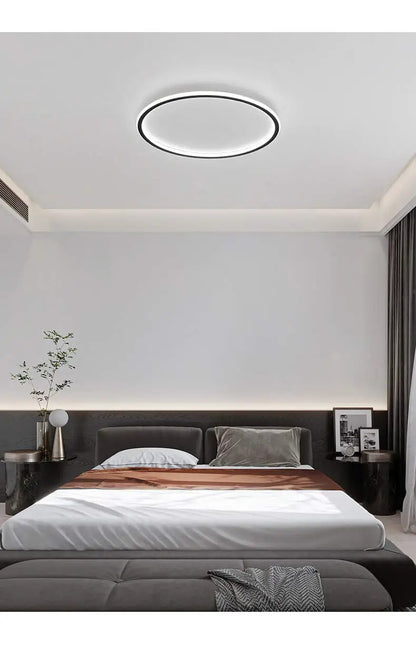 Modern with Remote Control Dimmable Flush Mount Bedroom Living Room Ceiling Light