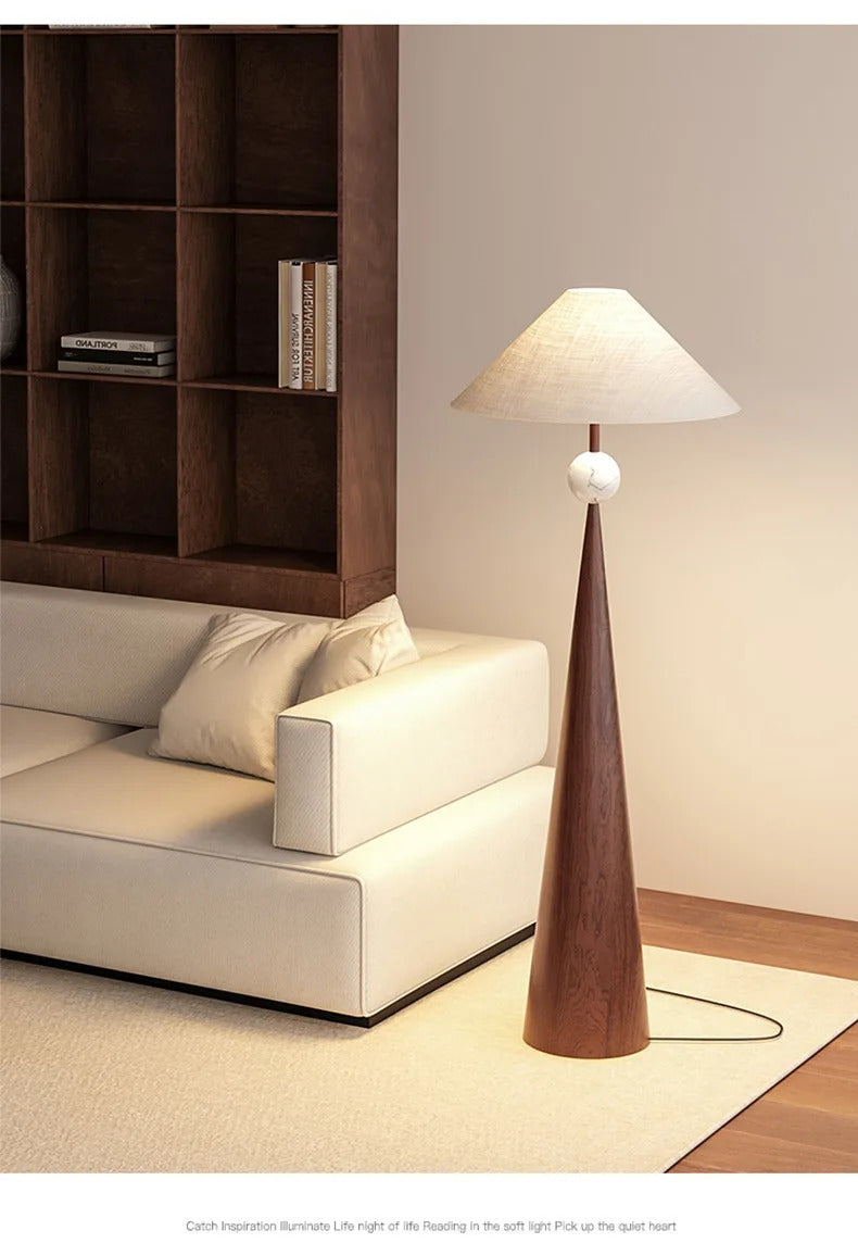 Wabi-sabi Floor Lamp Cloth Cover Art Decorative Bedroom Bedside Floor Light