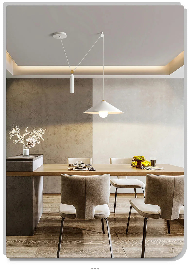 Modern minimalist Linear pendant light Nordic Industrial hanging light