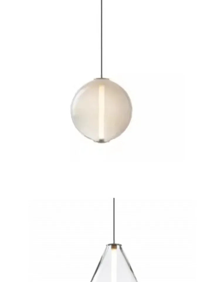 Nordic Minimalist Restaurant  LED Pendant Light Modern Designer Glass Pendant Light