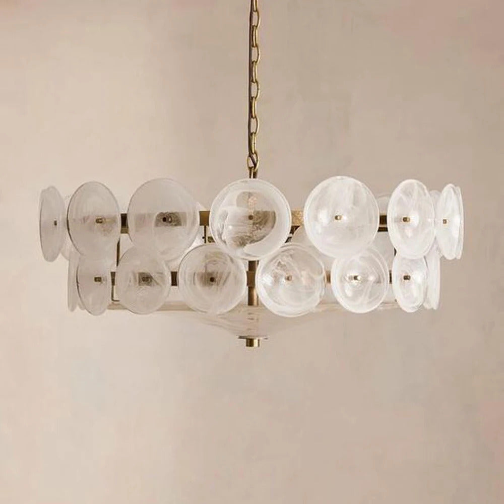 Lorenzo Chandelier Vintage French Living Room Hanging Lamp Orange Chandelier