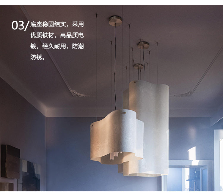 Nuvola Cloud Pendant Lamp Creative LED Fabric Hanging Chandelier