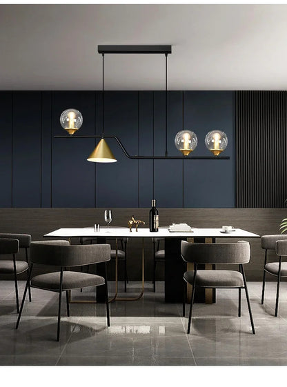 Lustre de vidro escandinavo, candeeiro suspenso, lustre de teto para cozinha e sala de jantar.