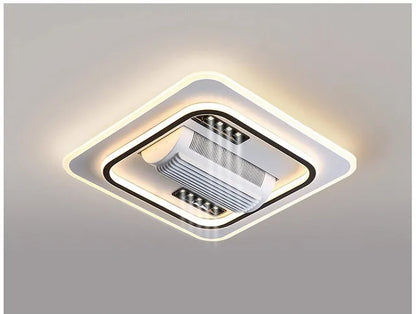 Invisible Bladeless Ceiling Fan LED Remote Control Living Room Dimmable Bladeless Fan Lamp