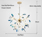 LED agate chandelier blue/green/purple/pink romantic chandelier