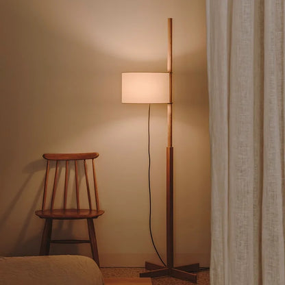 Japanese Fabric Liftable adjustable floor lamp reading floor lamp