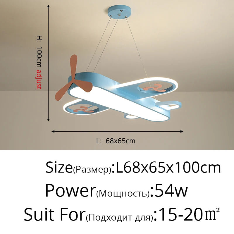 Modern Pink blue chandelier Led deco designer aircraft lamp