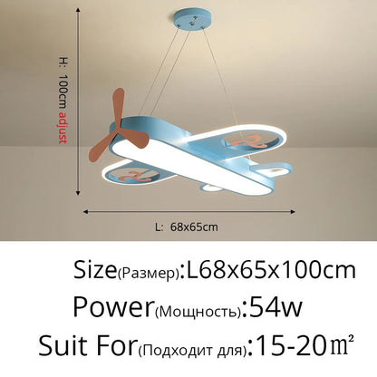 Modern Pink blue chandelier Led deco designer aircraft lamp